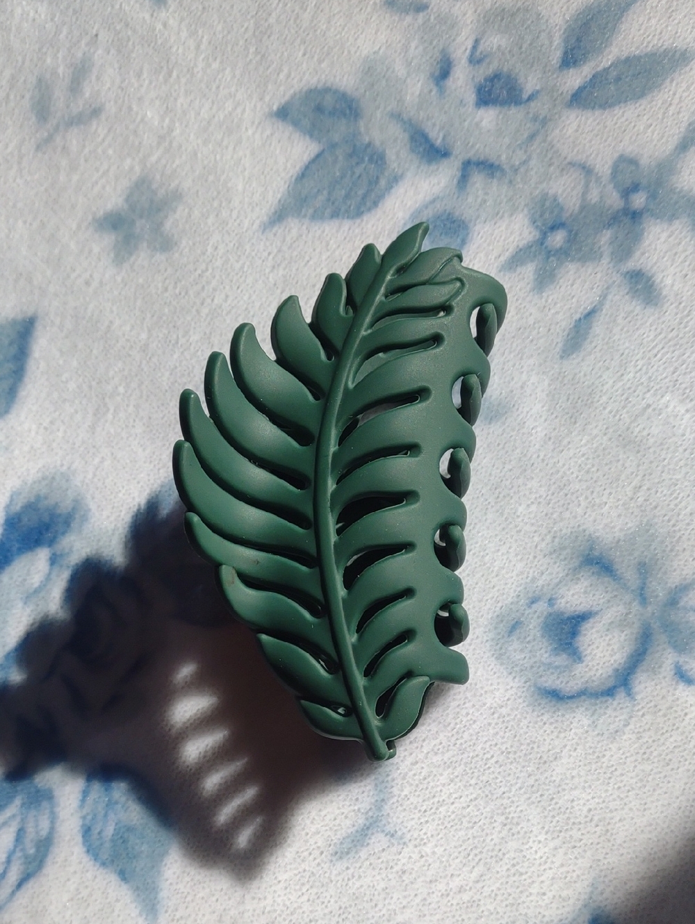 Green Leaf Statement Hair Clip